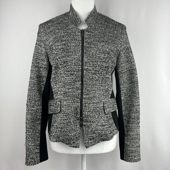 Tristan Classic Chic Tweed Black White Blazer - Medium - Picture 1 of 10